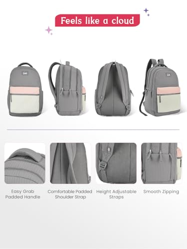 Image of Genie 19 inch Laptop Backpack for Women & Girls | Spacious Office, College & Travel Bag | Water Resistant, Multi-Compartment with Padded Laptop Sleeve