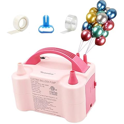 Tuomico Balloon Pump Electric Air Pump with 50 PCS Metallic Balloons and Tie Tool for Christmas, Birthday,Party Decoration Cover