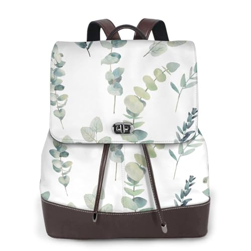 Sac à dos en cuir femme eucalyptus mode vintage sac à dos urbain chic