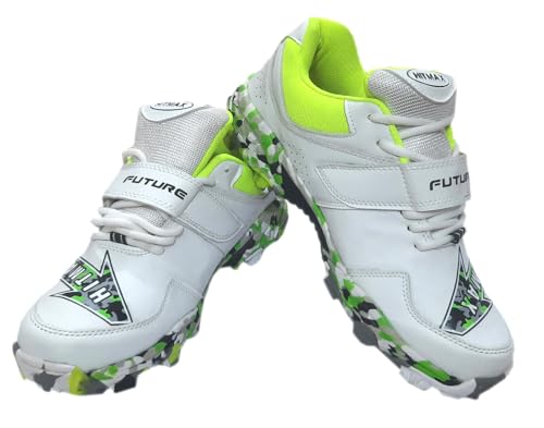 HITMAX Future Rubber Spikes Sole Cricket Shoes for Boys and Men (Lightweight and Durable)2