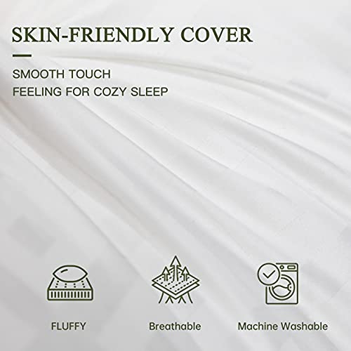 Ousidann Down Alternative Pillow Fluffy And Soft Pillow Insert With Premium Microfiber Cover 2 Pack Bed Pillows,Machine Washable (King-20"X36") #TOP4