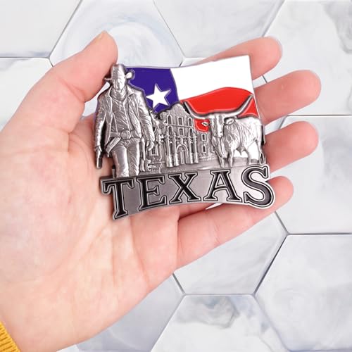 Imán Decorativo Texas Cowboy 2.14 x 2.8 pulgadas miniatura 3