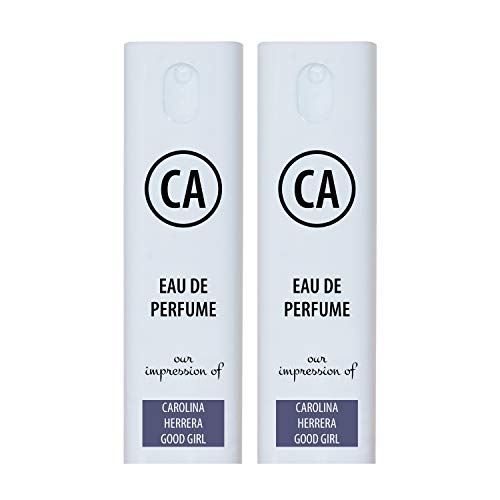 CA Perfume Impression of Good Girl For Woman Travel Size Sample Fragrance Eau de Parfum Sprayer (0.3 Fl Oz/10 ml) X2