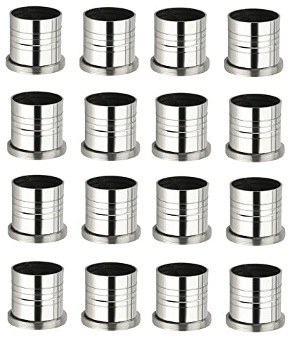 Image of 4ever Stainless Steel Heavy Wall to Wall Concealed Bracket for 1 Inch Dia Curtain Rod (Silver) - Pack of 16