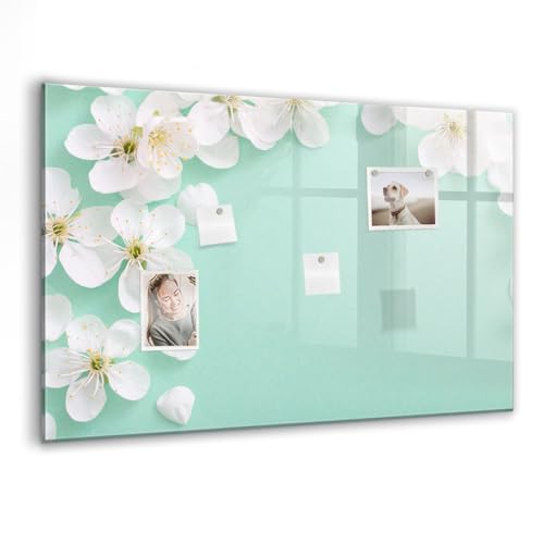 Tableau en verre effaçable de 90x60 cm pour afficher vos photos de famille et notes quotidiennes