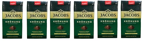 Jacobs Kronung Ground Coffee 500 Gram, 1.76 Ounce (Pack of 6)