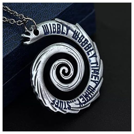 Classic Who Hängsmycken Halsband Wibbly Wobbly Timey Wimey Spiral Design Vintage Charm Halsband ihåliga Kvinnor Gåva