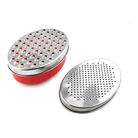 Cheese Grater Two Side Vegetable Slicer Stainless Steel Potato Shredder with Container Use for Carrots Cucumbers Onion Potato Cover