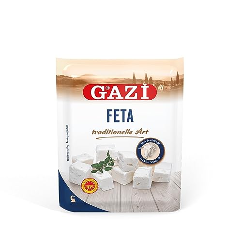 Gazi Feta in Vakuumverpackung - 1x 150g Vakuum - Schafkäse Schafskäse Fetakäse Schaf Käse Koyun peyniri 43% Fett i.Tr. aus 100% Schafmilch mikrobielles Lab vegetarisch glutenfrei zu Börek zu Salat