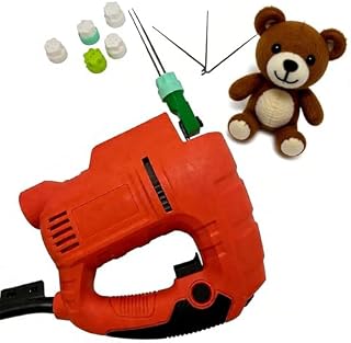Wool Poking Needle Kit, Professional Needle Felting Tool with Gloves, Finger Cots, Replacement Needles & Heads, 6 Speed Settings for Wool Painting & Felt Craft