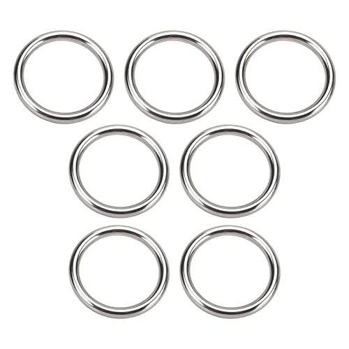 Anillas metálicas 7 pcs Acero inoxidable 304 50mm miniatura 4