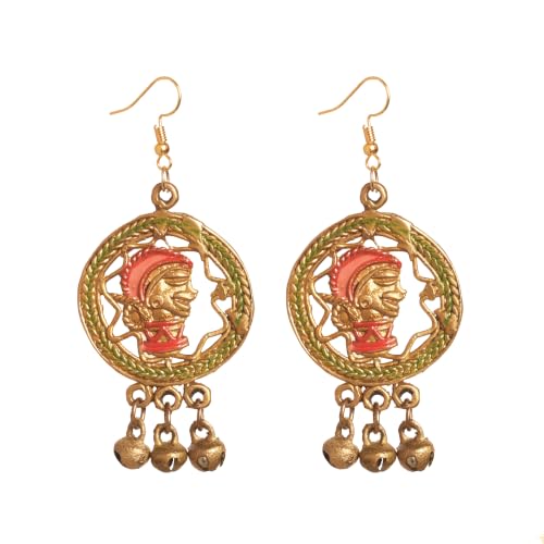Image of Handcrafted Tribal & Dhokra Art Earrings for Women - Wooden, Nature-Inspired Statement Drop & Traditional Ethnic Designs
