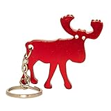 schlüsselanhänger elch Schlüsselanhänger Schlüsselanhänger Flaschenöffner rot metallic Elch