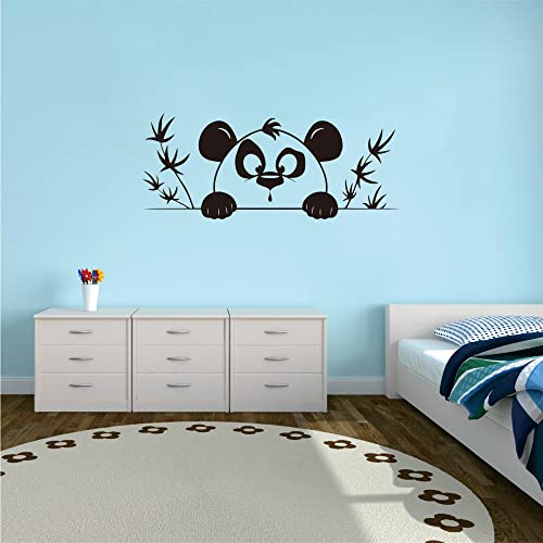 Adhesivos de Pared Panda y Bambú, 9x22 pulgadas, PVC removible miniatura 6