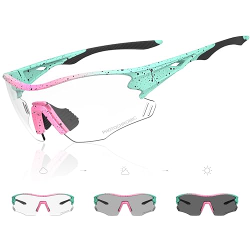 X-TIGER Gafas Ciclismo Fotocromáticas Mujeres Hombres Hechas con TR90 para Gafas Deportivas Ideal para MTB, Running y Todas Tus Actividades al Aire Libre