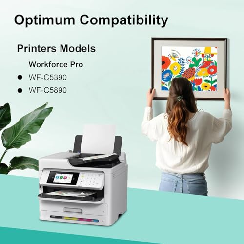 Pacote com 4 cartuchos de tinta compatíveis T10W para Epson T10W100 T10W200 T10W300 T10W400 T10W400,