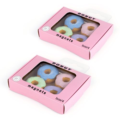 Three by Three Seattle Colorful Donut Magnets | Adorable, Strong,