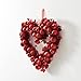 ChrisXiao Valentine's Day Front Door Wreath red Heart Decor,Artificial 16