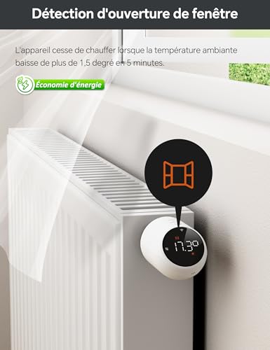 Vanne thermostatique connectée WiFi programmable compatible Alexa Google Home - 5