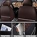 ZSLQKM Car Seat Cover for Land Rover Range Rover Sport 2006-2024,Leather Seat Cover Waterproof, Anti-Slip and Wear Resistant, Easy to Clean and Install,（5 Seats Luxury, Coffee/White）