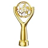 SZSHYNJ Soccer Trophy Shaped Handheld Fan, Soccer Gifts for Sports enthusiasts, Kids, Boys and Girls, Portable USB Rechargeable Mini Fan for Stadium, Game Day, 2026 World Soccer Event, Outdoor, Gold