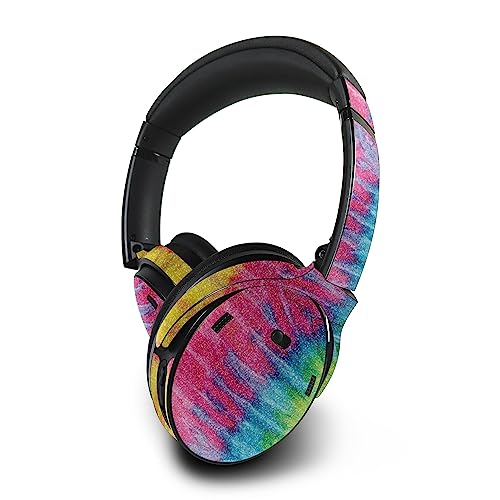 Image of MightySkins Glossy Glitter Skin Compatible With Bose QuietComfort 45 Headphones - Tie Dye 2 | Protective, Durable High-Gloss Glitter Finish | Easy to Apply, Remove, and Change Styles | Made in The USA