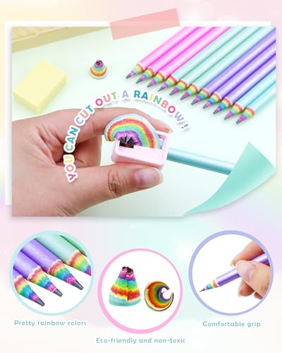 12 lápices de colores HB #2 ecológicos para dibujo miniatura 4