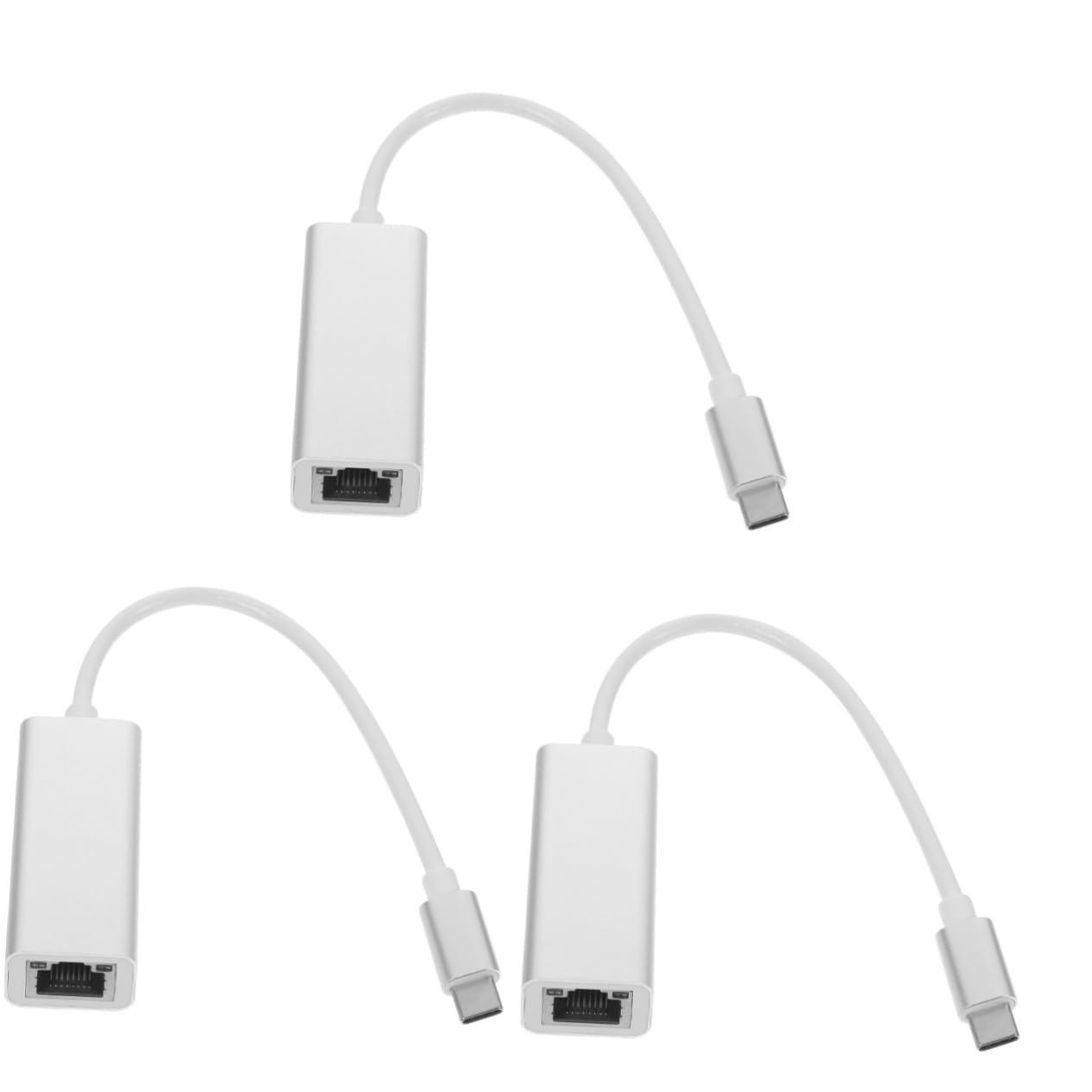 SHINEOFI Adattatore Convertitore Ethernet Usb-C 3 Pezzi USB Porta Gigabit Per Laptop Convertitore Ethernet USB Schede Audio Esterne Golden Abs