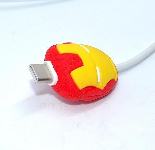 Image of J'TTON Case Cover for 18W /20W iPhone Adapter & USB-C Cable | Cute 3D Cartoon Character (Yellow I Man)