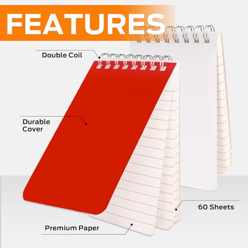 image for WeLiu Pocket Notebook Bulk 3x5 Inch, 42 Packs Mini Top Bound Spiral No