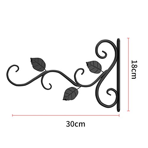 Suporte para pendurar plantas para pendurar ao ar livre, 2 peças de ganchos de parede de ferro de me