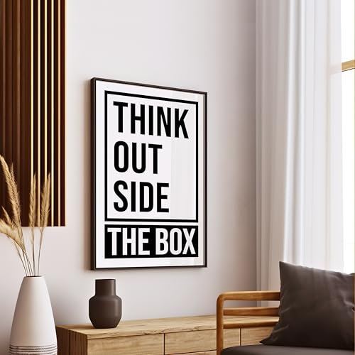 Image of COLOSSAL ART HOUSE Just Try Motivational Wall Frames for Living Room, Dining & Bedroom Wall Decoration - (13x17 Inch, Quote Frame) (THE BOX)