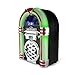 VICTOR Broadway Desktop Bluetooth Jukebox with CD Player, FM Radio, Built-in Stereo Speakers, and Color Changing LED Lighting, Black (VDTJ-1550-BK)