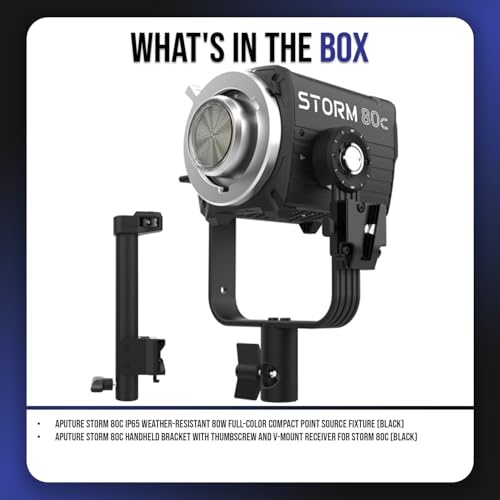 Image of Aputure Storm 80c IP65 80W Full-Color Compact Point Source Fixture (Black)