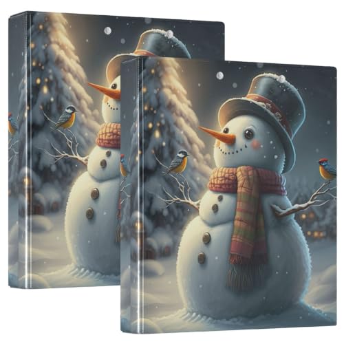 Classeur 3 anneaux Noël bonhomme de neige cadeau utile pour étudiant et collègue de bureau
