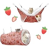 Meerschweinchen Hängematte, Hamster Tunnel, Meerschweinchen zubehoer, Meerschweinchenspielzeug, Haustier käfig Hängematte für Kleintiere wie Hamster und Frettchen