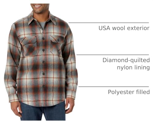 Image of Pendleton mens Quilted Cpo Wool Shirt Jacket