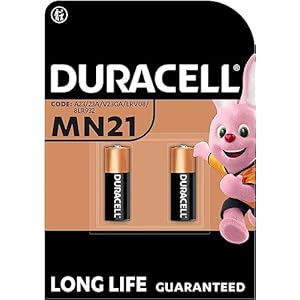 2 x duracell mn21 (1 blister de 2 batteries) 2 piles (a23/23a/v23ga/lrv08/8lr932)