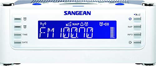 Sangean Rcr-22 Atomic Clock With Fm-Rds / Am / Aux-In Digital Tuning Clock Radio, Silver, One Size #TOP1