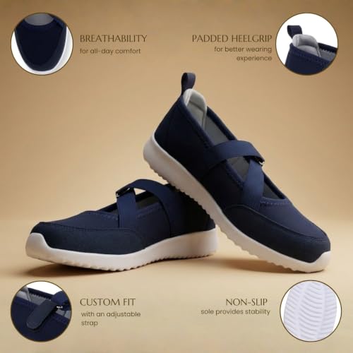 Image of TRASE Lightweight Ballet Flats Bellies for Women, Everyday Velcro Style and Comfort, Women Office Footwear, Shoes for Woman, Ballerina for Ladies and Girls
