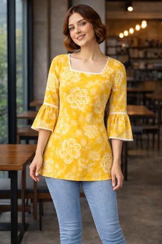Image of Women's and Girls Short Kurti in TopsTunic | Ladies Ethnic Tunic