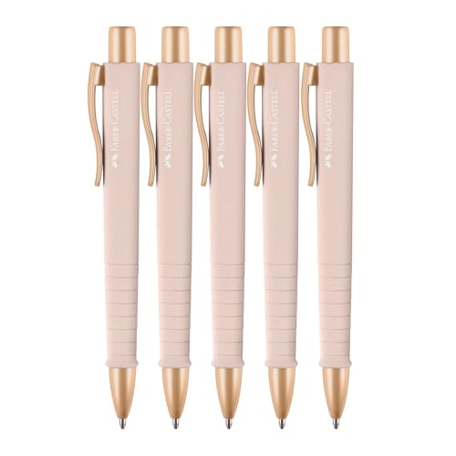 Faber-Castell 205360 - Kugelschreiber Poly Ball pale rose, 5 Stück
