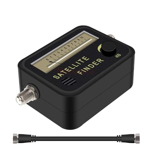 Buscador de satélite, medidor de señal de alineación, Receptor for Dish TV, LNB, Amplificador de señal Digital Direc, buscador de satélite Fácil de localizar(Added Black Cable)