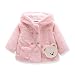 Baby Girls Fur Winter Warm Coat Jacket With Cute Bag Girls Thick Warm Clothes (0-6 months, Pink)
