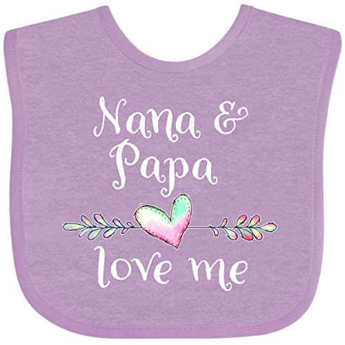 Inktastic Nonna And Nonno Love Me- Heart Grandchild Baby Bib Grandma Grandpa