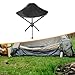 predolo Folding Camping Stool Foldable Small Chair Aluminum Alloy Tripod Chair Portable Folding Stool for Picnic BBQ Adults Beach, Black