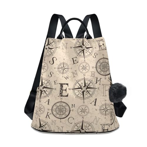 Sac à dos boussole contre le vol avec poches latérales pratiques
