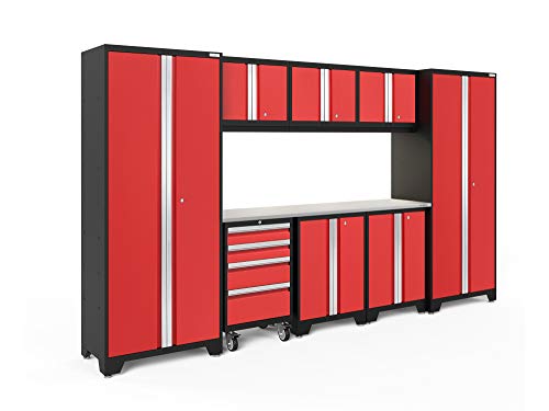 NewAge Products Bold Series Red 9 Piece Set, Garage Cabinets, 50631