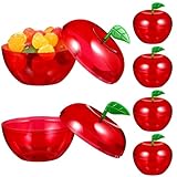 Plastic Apple Containers: 12pcs Apple Candy Boxes Plastic Candy Jars Teacher Bulk Back to School Christmas Valentine Wedding Party Decorations