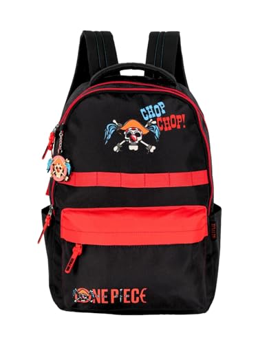 Mochila de Costa masculina Escolar Juvenil One Piece by Luxcel Ref 49431 (VERMELHA)